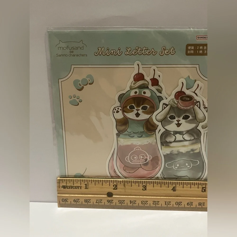 Mofusand Sanrio Die Cut Mini Letter Set